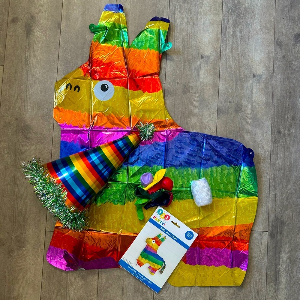 Colorful Llama Piñata Set